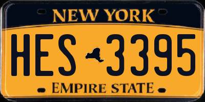 NY license plate HES3395