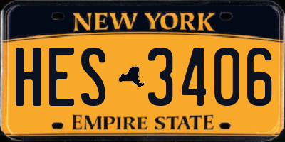NY license plate HES3406