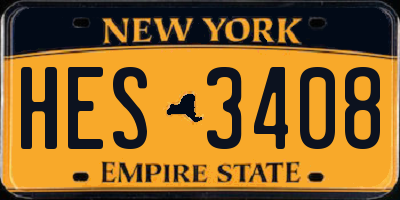 NY license plate HES3408