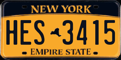 NY license plate HES3415