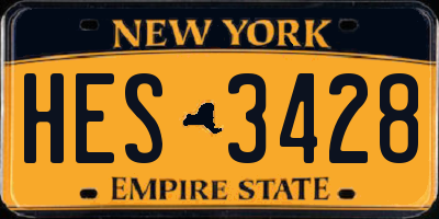 NY license plate HES3428