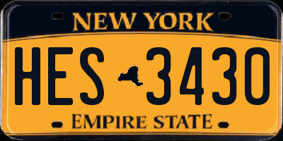 NY license plate HES3430