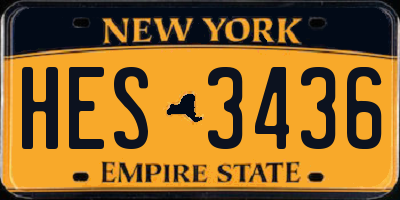 NY license plate HES3436