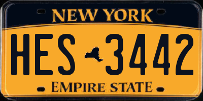 NY license plate HES3442