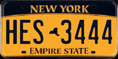 NY license plate HES3444