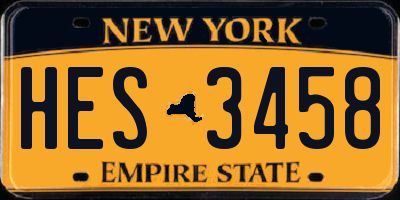 NY license plate HES3458