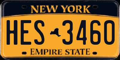 NY license plate HES3460