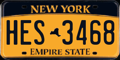 NY license plate HES3468