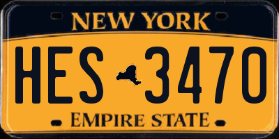 NY license plate HES3470
