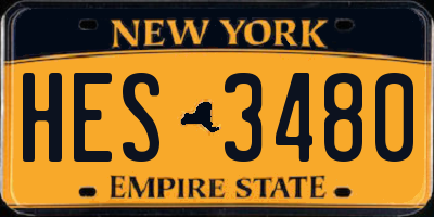 NY license plate HES3480