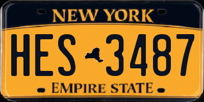 NY license plate HES3487