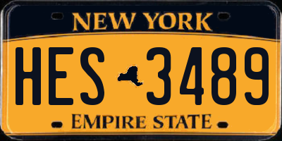NY license plate HES3489