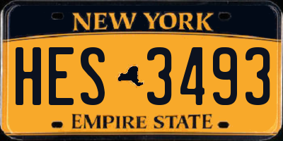 NY license plate HES3493