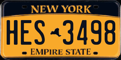 NY license plate HES3498