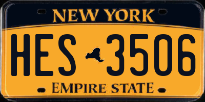 NY license plate HES3506