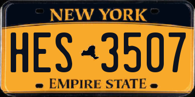 NY license plate HES3507