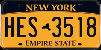 NY license plate HES3518