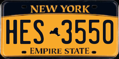 NY license plate HES3550