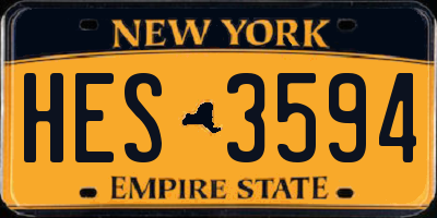 NY license plate HES3594