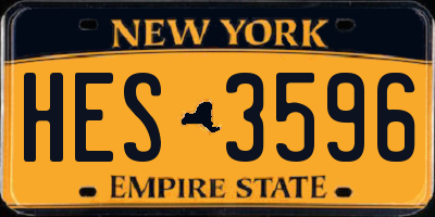 NY license plate HES3596