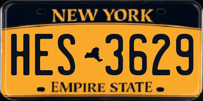 NY license plate HES3629