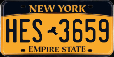 NY license plate HES3659