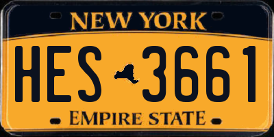NY license plate HES3661