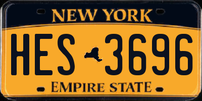 NY license plate HES3696