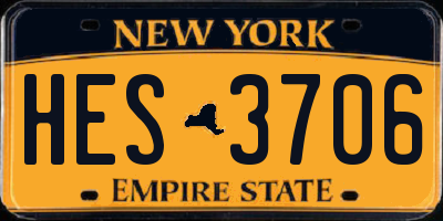 NY license plate HES3706