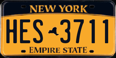 NY license plate HES3711