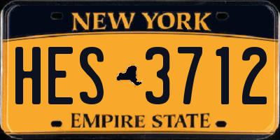 NY license plate HES3712