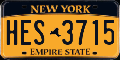 NY license plate HES3715