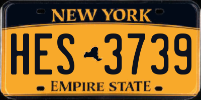 NY license plate HES3739