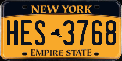 NY license plate HES3768