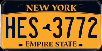 NY license plate HES3772