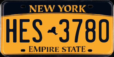 NY license plate HES3780