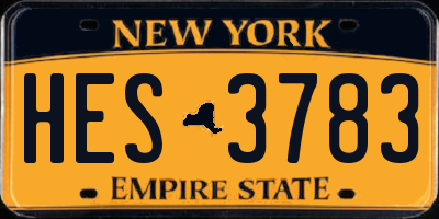 NY license plate HES3783