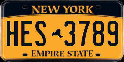 NY license plate HES3789