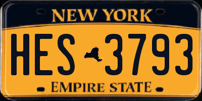NY license plate HES3793