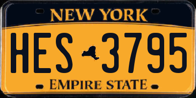 NY license plate HES3795