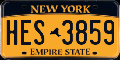 NY license plate HES3859