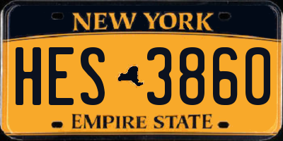NY license plate HES3860
