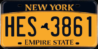NY license plate HES3861
