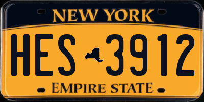 NY license plate HES3912