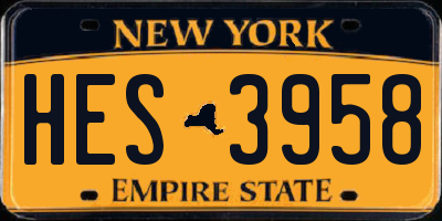 NY license plate HES3958