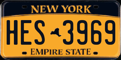 NY license plate HES3969