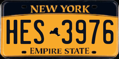 NY license plate HES3976