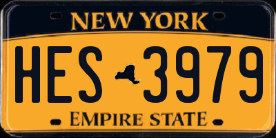 NY license plate HES3979