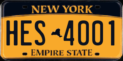 NY license plate HES4001