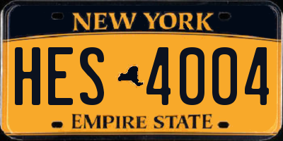 NY license plate HES4004